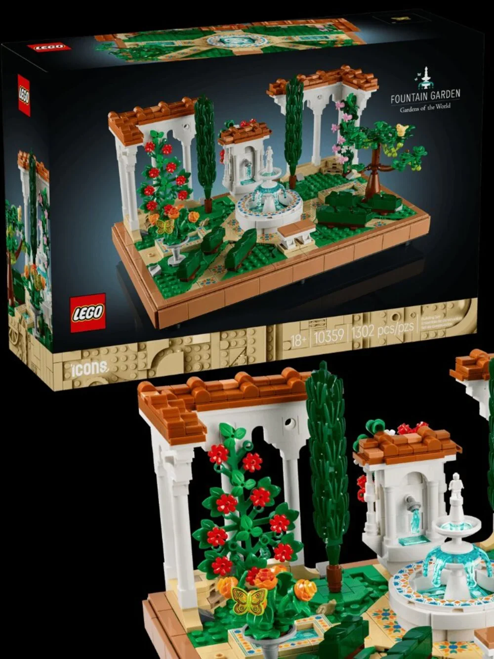 New & Sealed Lego Icons Fountain Garden - Retired & Collectible Set 10359